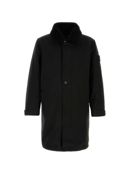  Stone Island Logo-patch Coat - Black 