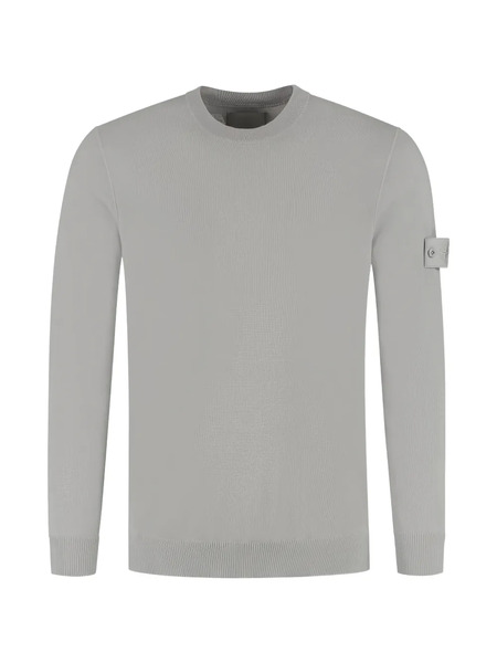  Stone Island Logo-patch Crew-neck Top - Grey 