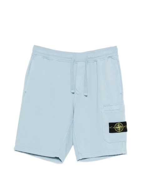  Stone Island Logo-patch Drawstring Shorts - Blue 