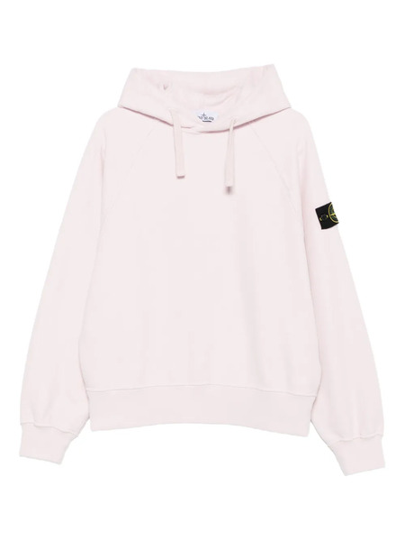  Stone Island Logo-patch Hooded Sweater - Pink 