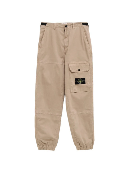 Stone Island Logo-patch Pocket Trousers - Neutrals 