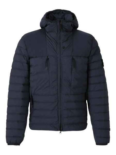  Stone Island Logo-patch Quilted Jacket - Blue 