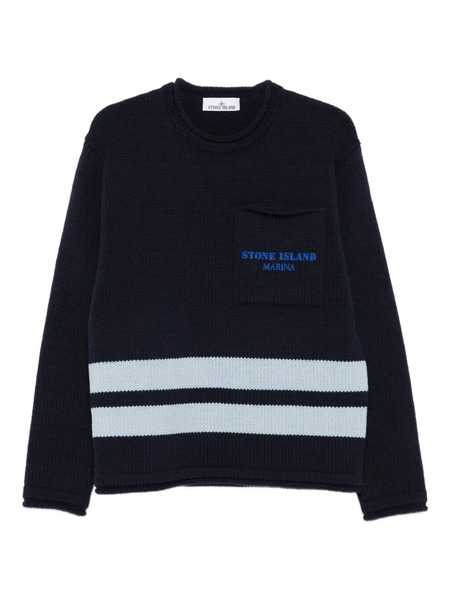  Stone Island Logo-print Sweater - Blue 