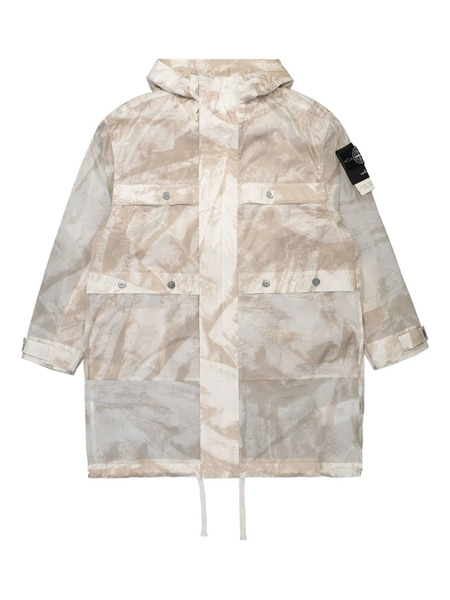  Stone Island Long Parka Coat - Neutrals 