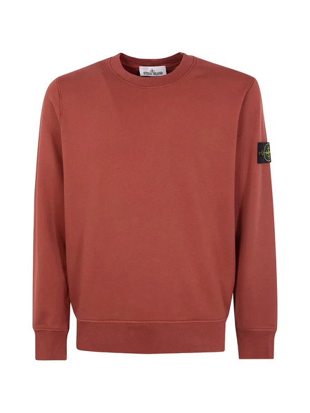  Stone Island Long-sleeve Logo-patch Sweatshirt - Red 