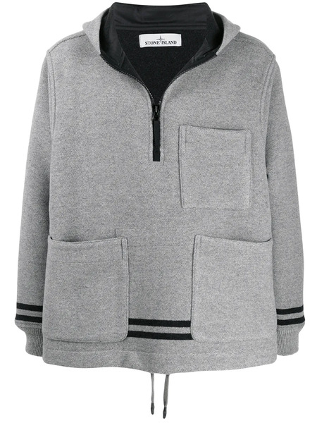  Stone Island Patch Pocket Hoodie - Grey 