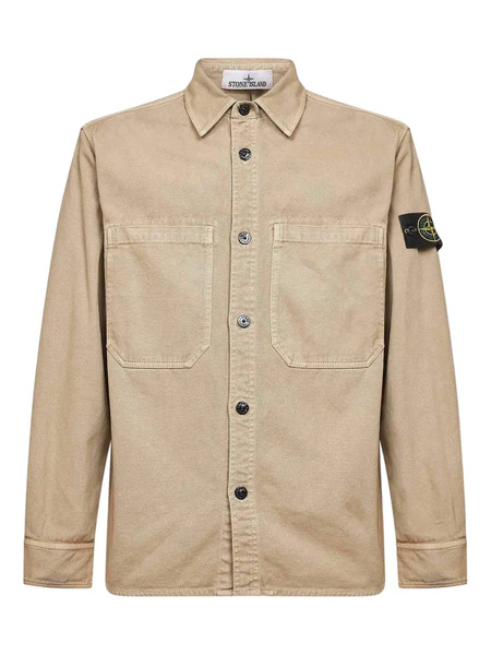  Stone Island Patch-pockets Badge Shirt - Neutrals 