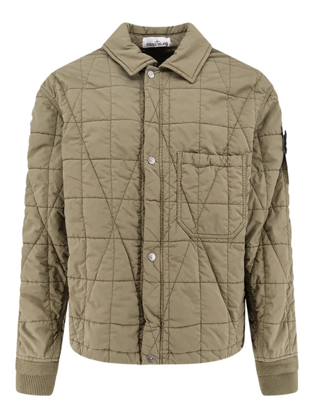  Stone Island Quilted-design Patch-pocket Jacket - Green 