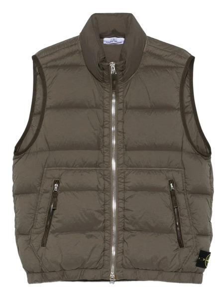  Stone Island Quilted Zip-front Vest - Green 