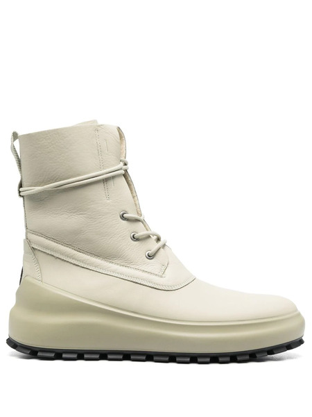  Stone Island Shadow Project Logo-patch Leather Boots - Green 