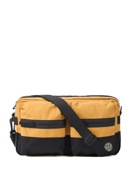  Stone Island Two-tone Patch Shoulder Bag - Yellow 