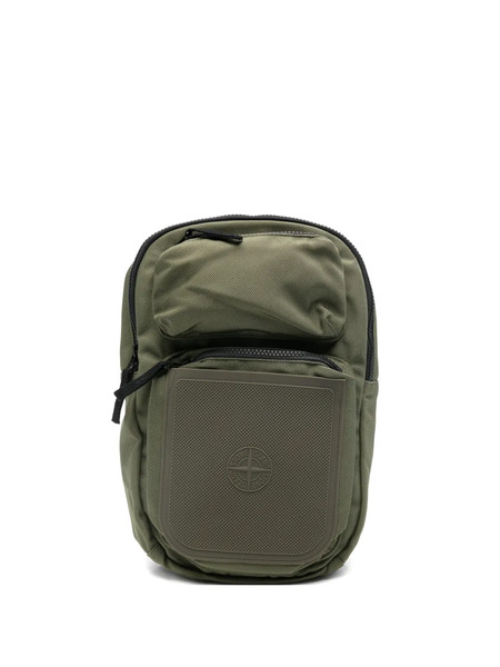  Stone Island Zip Patch Backpack - Green 