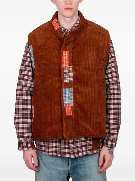  Story Mfg. Sahab Cord Patchwork Gilet - Brown 