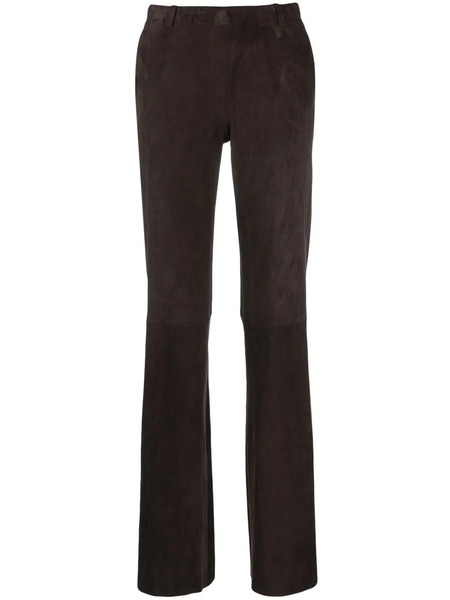  Stouls Flared Suede Trousers - Brown 