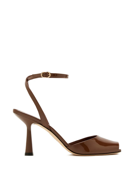  Stuart Weitzman Ankle-strap Peep-toe Pumps - Brown 