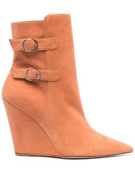 Stuart Weitzman Buckle-fastening 110mm Suede Boots - Orange 