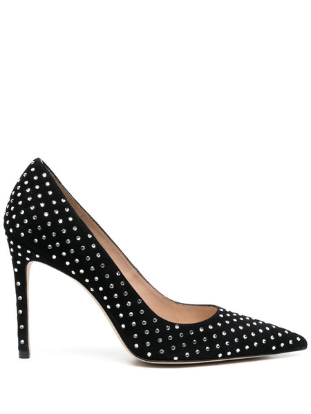  Stuart Weitzman Crystal-embellished 100mm Pumps - Black 