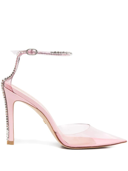  Stuart Weitzman Crystal-embellished Pointed Pumps - Pink 