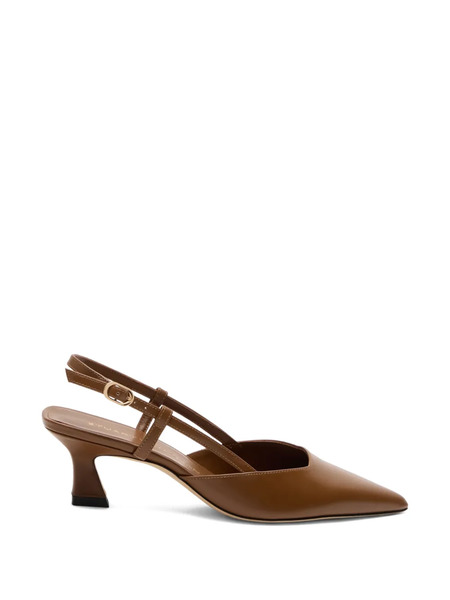  Stuart Weitzman Cutout Pointed Pumps - Brown 