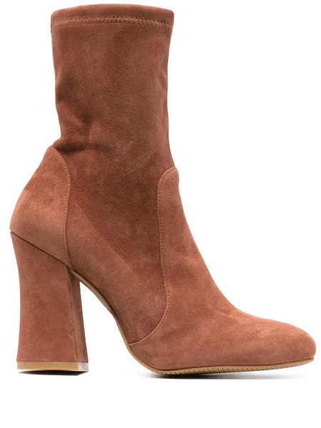  Stuart Weitzman 100mm Block-heel Boots - Brown 