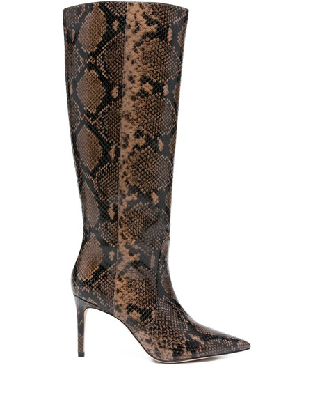  Stuart Weitzman 80mm Calf-leather Stiletto Boots - Brown 