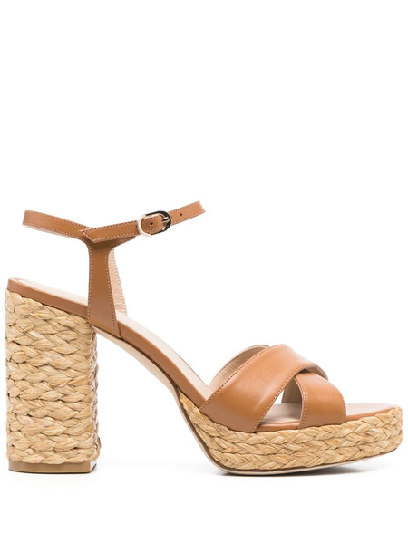  Stuart Weitzman 100mm Dayna Sandals - Brown 