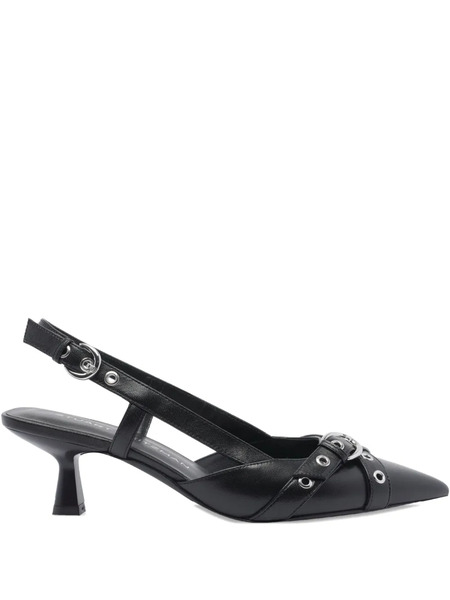  Stuart Weitzman 50mm Leather Heeled Pumps - Black 