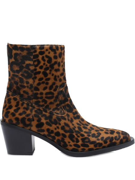  Stuart Weitzman 70mm Leopard-print Ankle Boots - Brown 