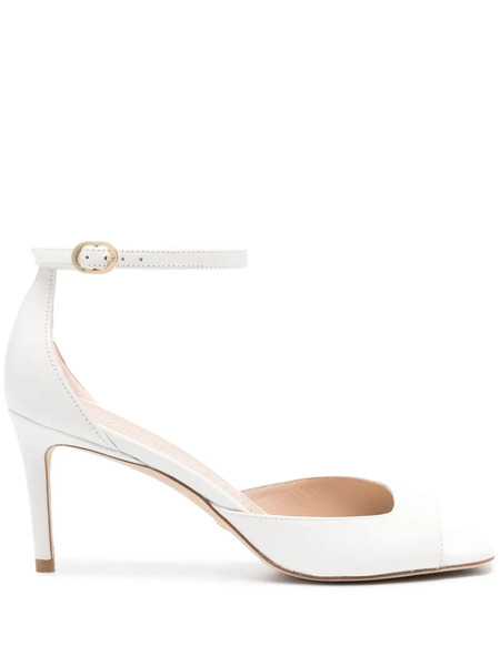  Stuart Weitzman 75mm Nudistia Sandals - White 