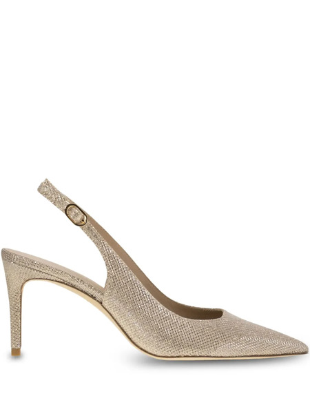  Stuart Weitzman 75mm Pointed Slingback - Gold 