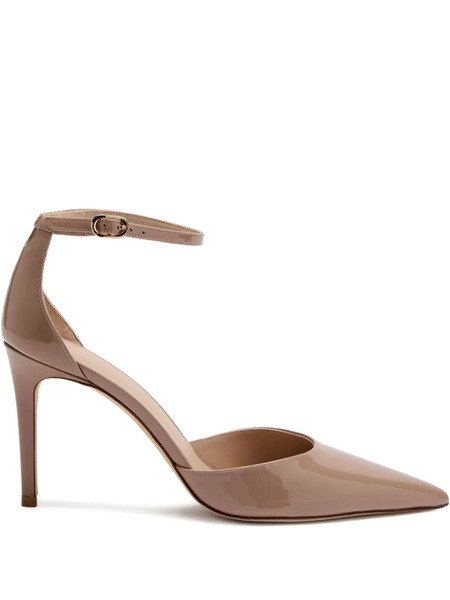  Stuart Weitzman 85mm Power Strap Heeled Pumps - Neutrals 