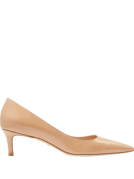  Stuart Weitzman 50mm Stuart Pointed Heeled Pumps - Neutrals 