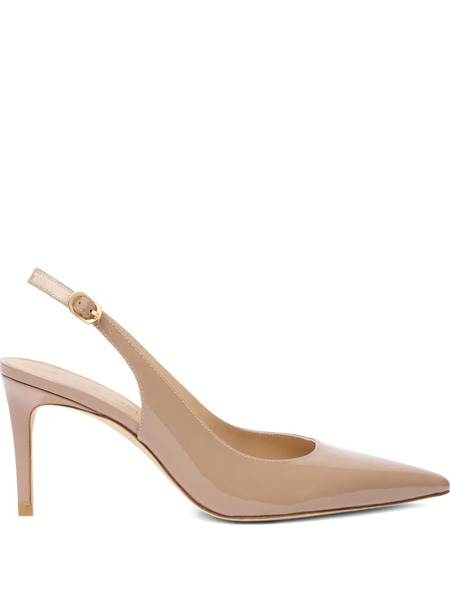  Stuart Weitzman 75mm Stuart Power Pointed Sling-back Pumps - Neutrals 