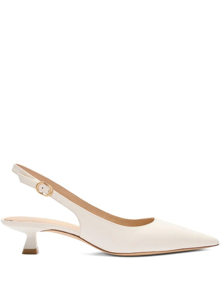  Stuart Weitzman 35mm Stuart Sculpt Slingback Pointed-toe Pumps - Neutrals 