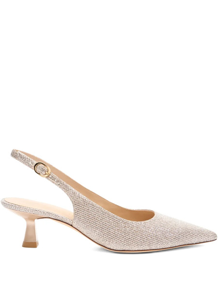  Stuart Weitzman 50mm Stuart Sculpt Slingback Pumps - Neutrals 