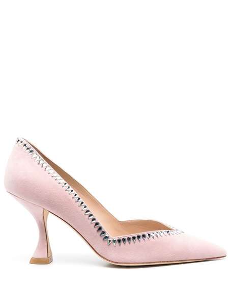  Stuart Weitzman 70mm Suede Crystal-embellished Pumps - Pink 