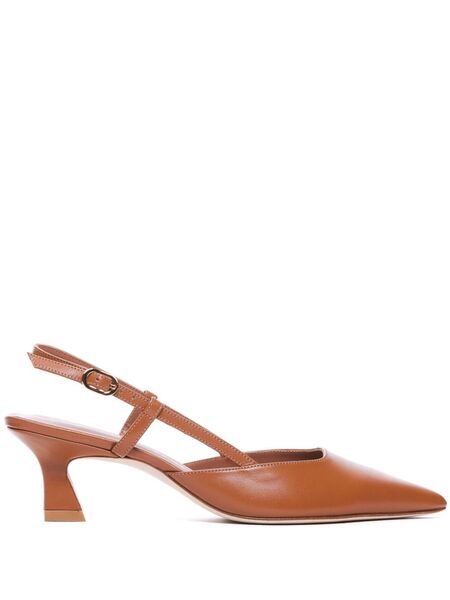  Stuart Weitzman 50mm Vinnie Slingback Pumps - Brown 