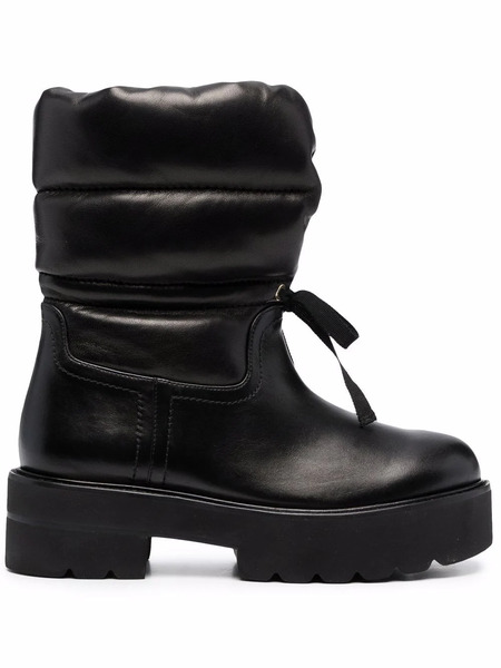  Stuart Weitzman Quilted Panelled Ankle Boots - Black 