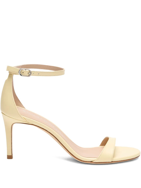  Stuart Weitzman Round-toe Leather Heeled Pumps - Yellow 