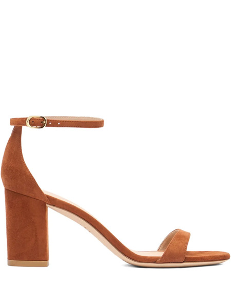  Stuart Weitzman Round-toe Suede Heeled Pumps - Brown 