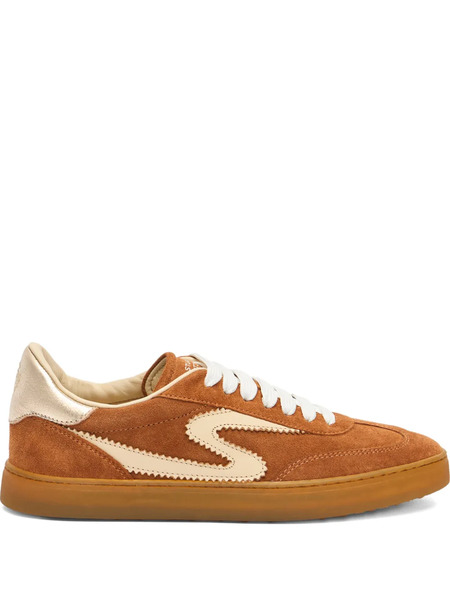  Stuart Weitzman S-shaped Motif Sneakers - Brown 