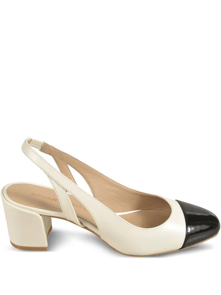  Stuart Weitzman Slingback Block-heel Pumps - Neutrals 
