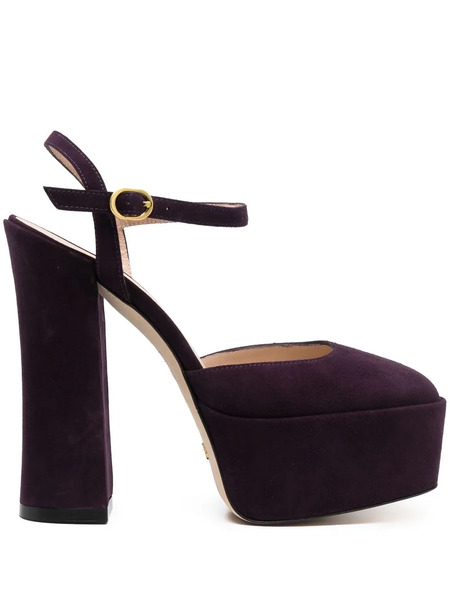  Stuart Weitzman Suede Platform Pumps - Purple 