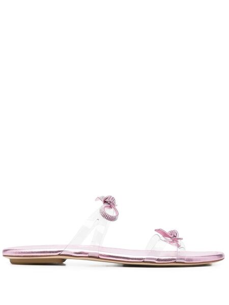  Stuart Weitzman Sw Bow Slides - White 