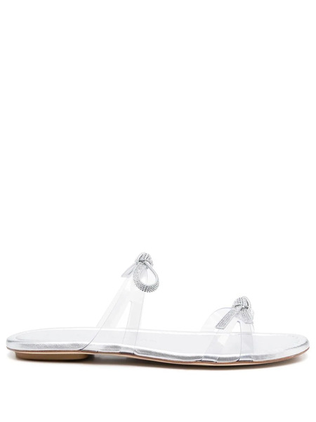  Stuart Weitzman Sw Bow Slides - White 