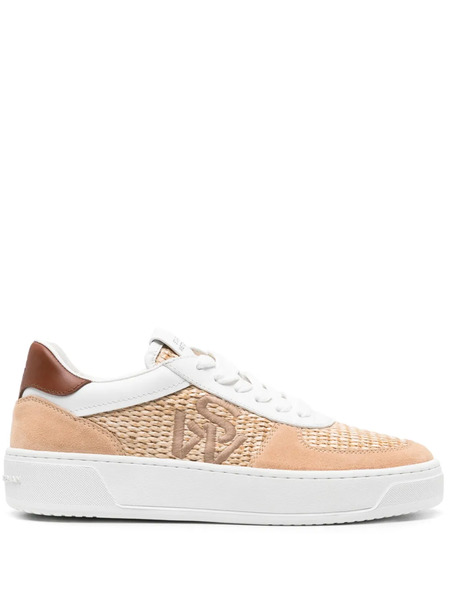  Stuart Weitzman Sw Courtside Raffia Sneakers - Neutrals 