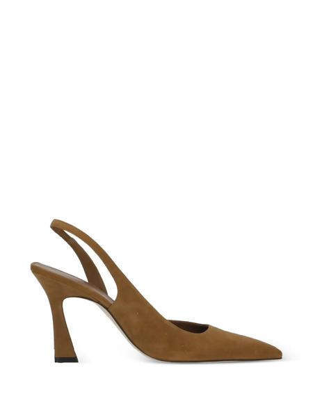  Stuart Weitzman Vinnie Slingback Suede Pumps - Neutrals 