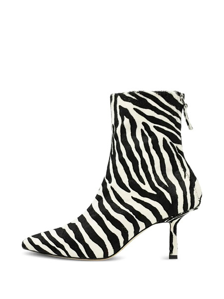  Studio Amelia Petra Zebra-print Ankle Boots - White 