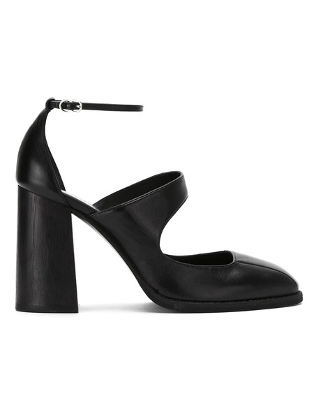  Studio Chofakian Leather Cut Out Pumps - Black 