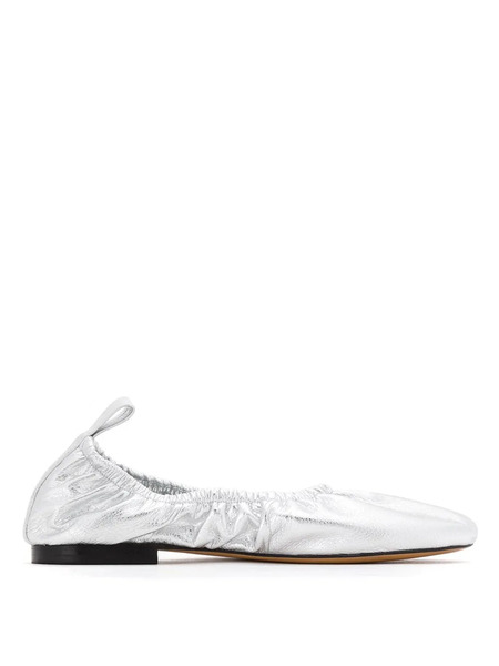  Studio Chofakian Leather Elasticated Pumps - Silver 